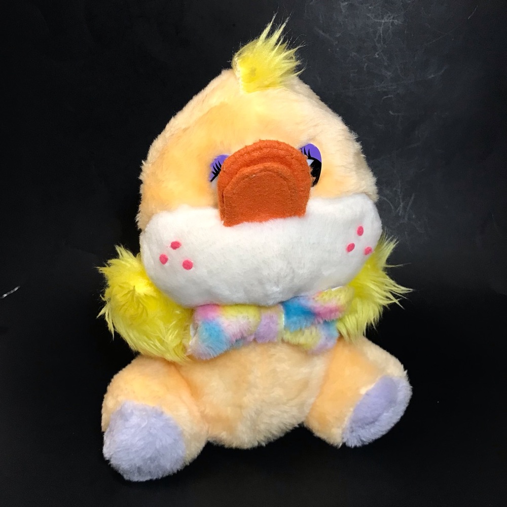 Orange Duck Plush 10” Pastel Bowtie Freckles Mty International Stuffed Animal